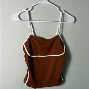 Trendyol Rust Top with White Stitching